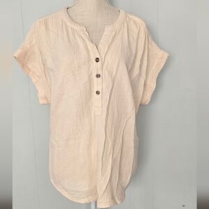 Como Vintage Light Tan Button-Down Shirt